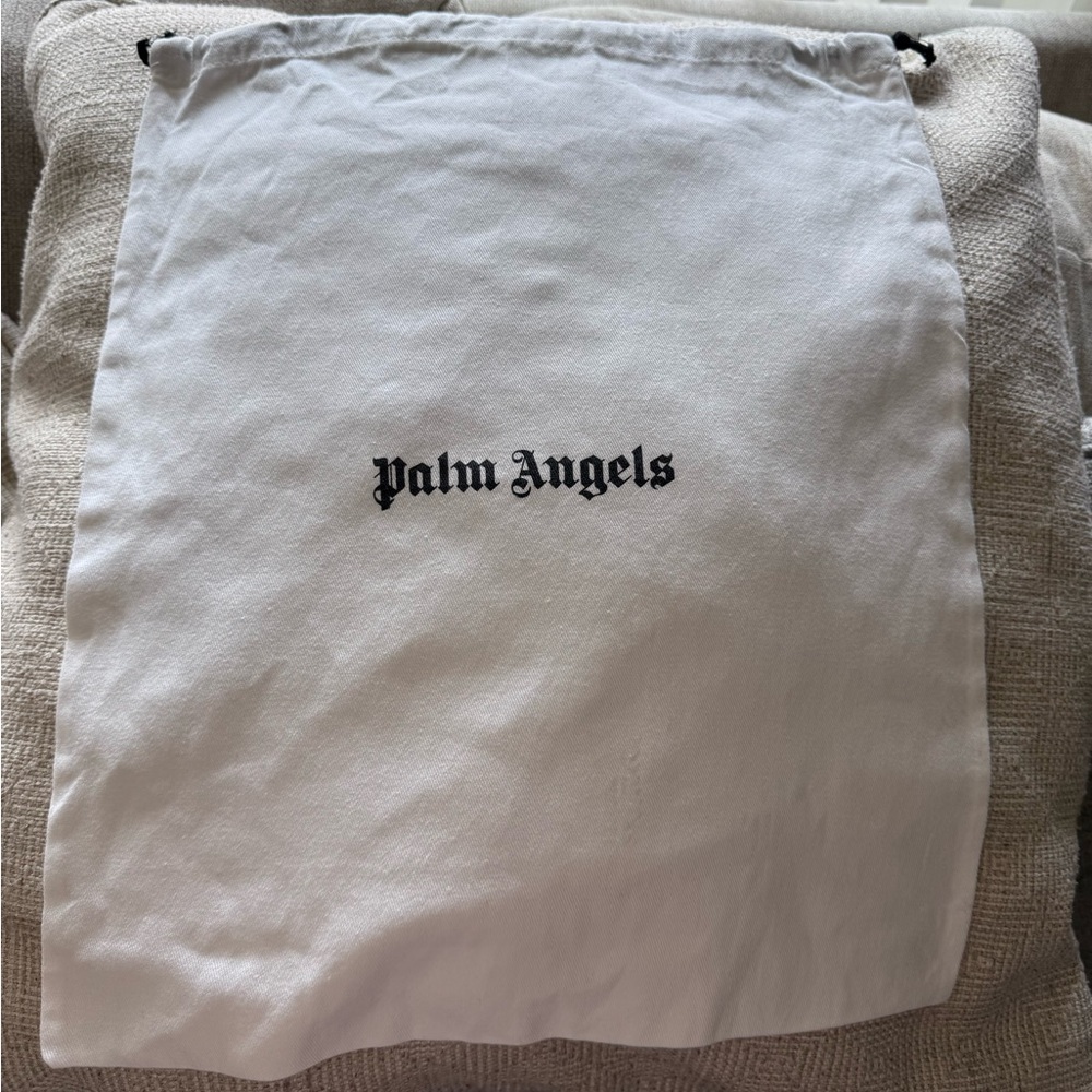 Palm Angels White Drawstring Bag